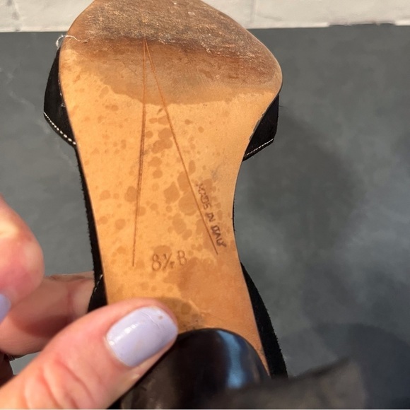 Kate Spade sz 8.5 black suede square to d’orsay pumps - Picture 13 of 16